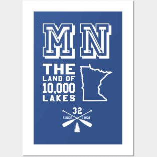 Minnesota MN Land of 10,000 Lakes Posters and Art